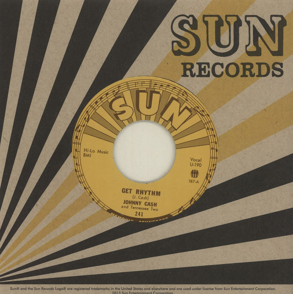 Johnny Cash Get Rhythm US 7" vinyl single (7 inch record / 45) TMR-187