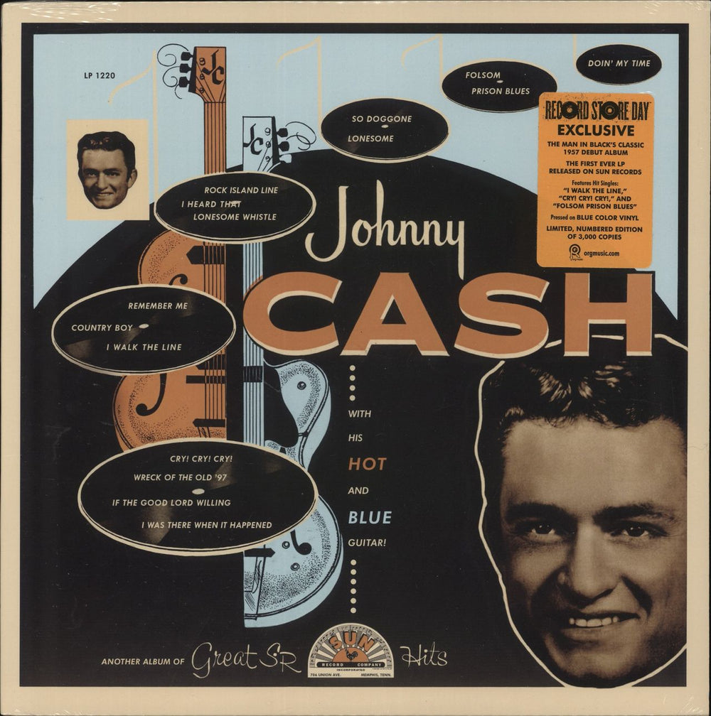 Johnny Cash With His Hot And Blue Guitar - RSD 2014 - Blue Vinyl & Numbered - Sealed US vinyl LP album (LP record) ORGM-2010