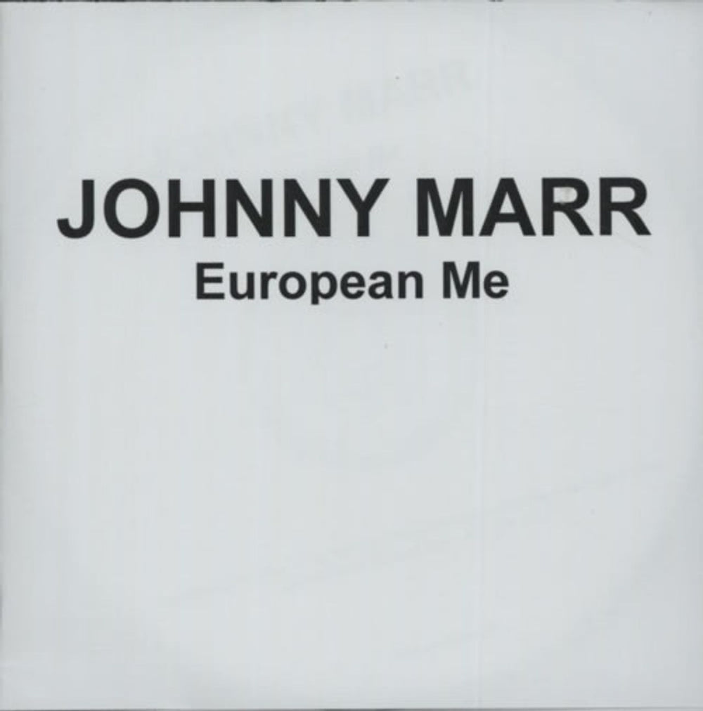 Johnny Marr European Me UK Promo CD-R acetate CD-R