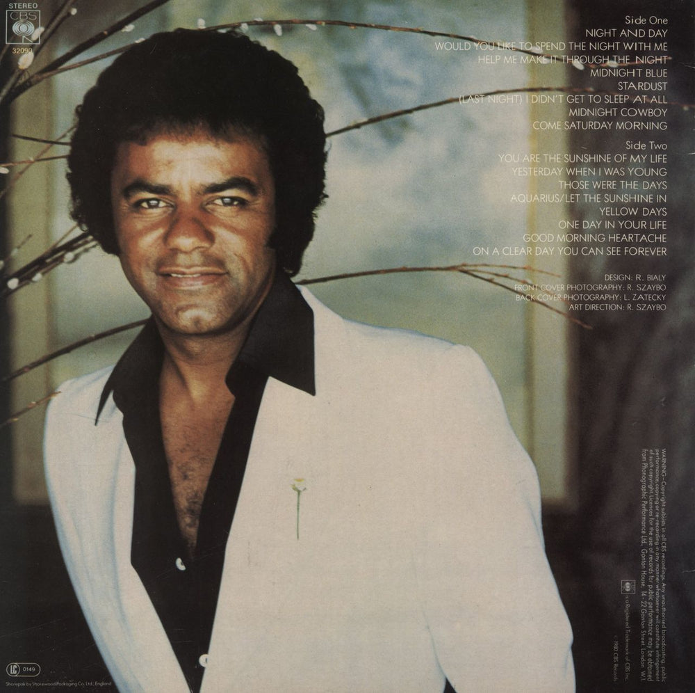 Johnny Mathis Night & Day UK vinyl LP album (LP record)