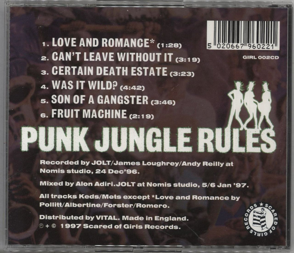Jolt Punk Jungle Rules UK CD single (CD5 / 5") 5020667960221