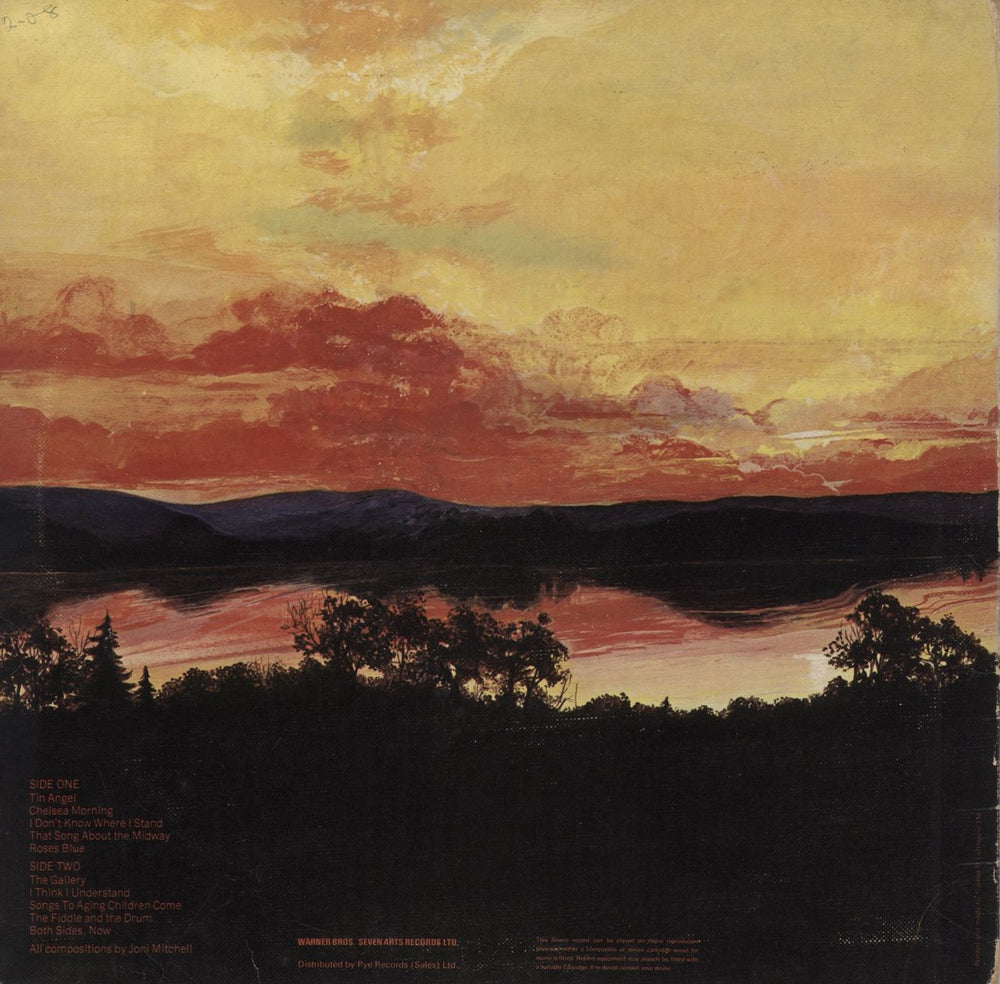 Joni Mitchell Clouds - 1st - VG UK vinyl LP album (LP record)