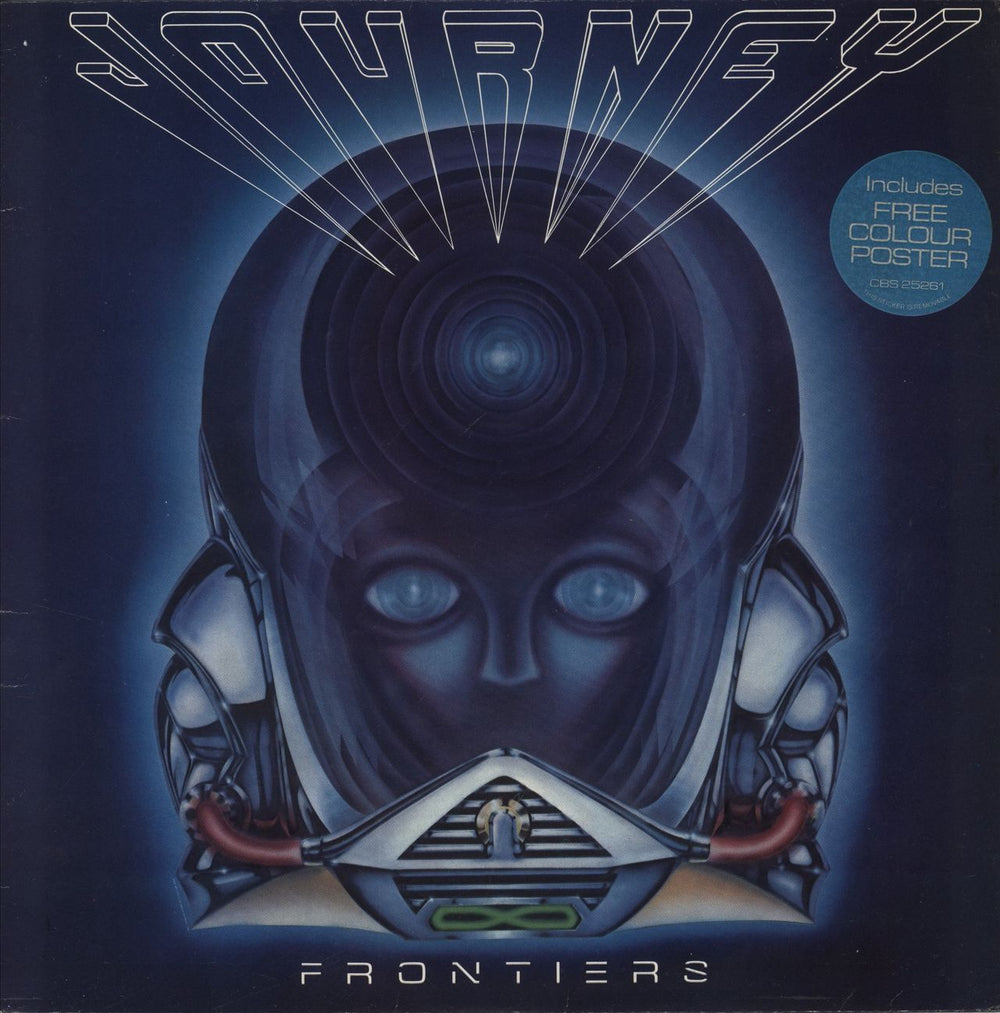 Journey Frontiers + Poster UK vinyl LP album (LP record) CBS25261