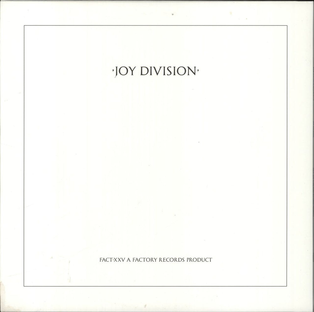 Joy Division Closer: Remastered - 180 Gram Vinyl - EX UK vinyl LP album (LP record) 825646183913