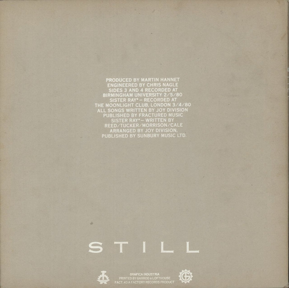 Joy Division Still - 2nd - EX UK 2-LP vinyl record set (Double LP Album)