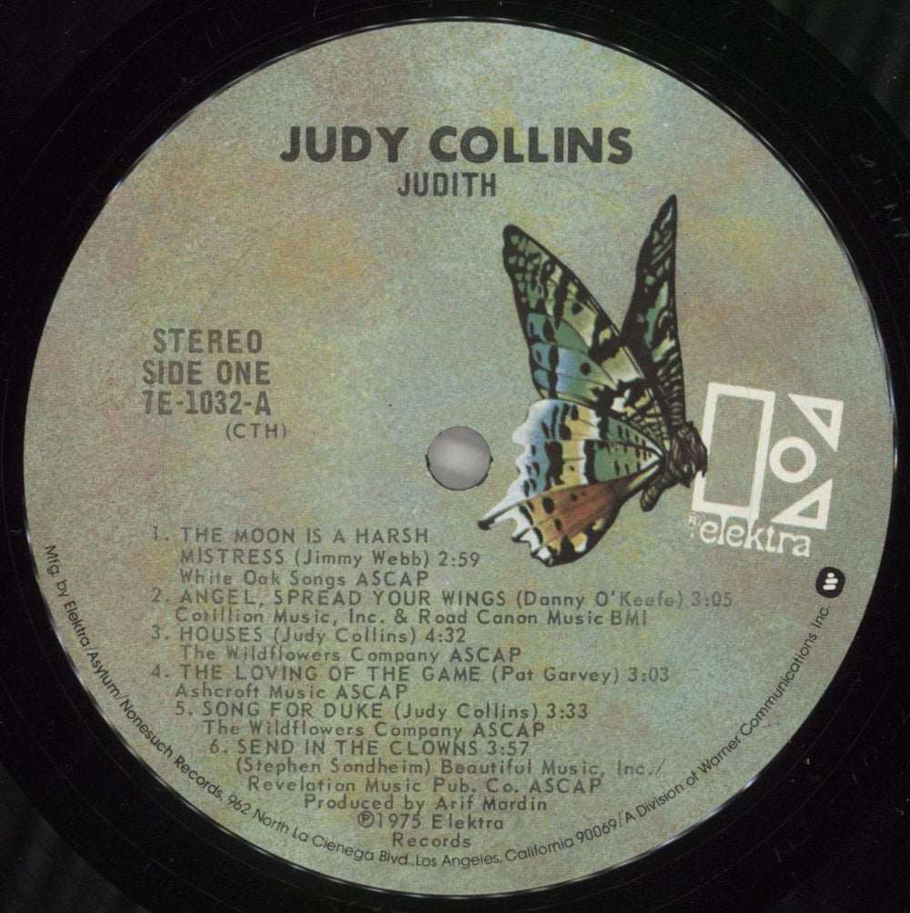 Judy Collins Judith - Opened shrink US vinyl LP album (LP record) JUCLPJU875482