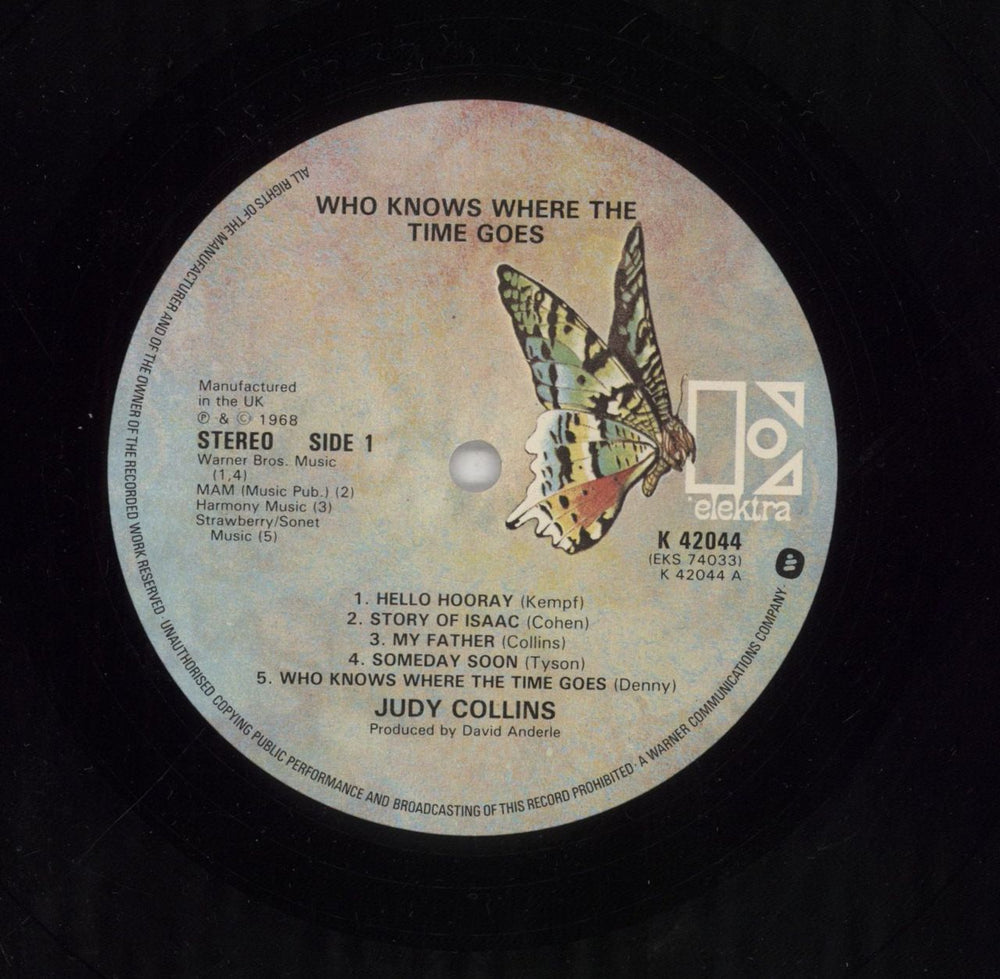 Judy Collins Who Knows Where The Time Goes UK vinyl LP album (LP record) JUCLPWH737256