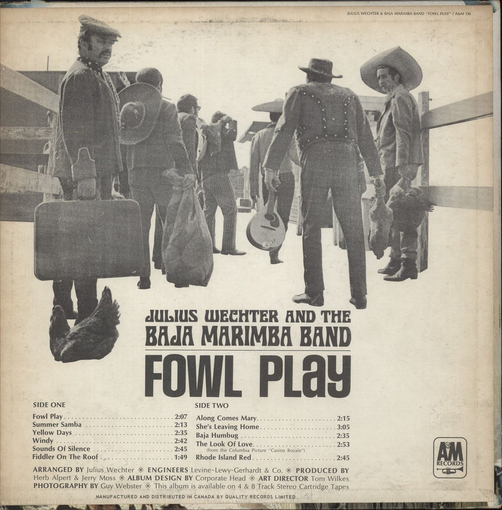 Julius Wechter Fowl Play US vinyl LP album (LP record)