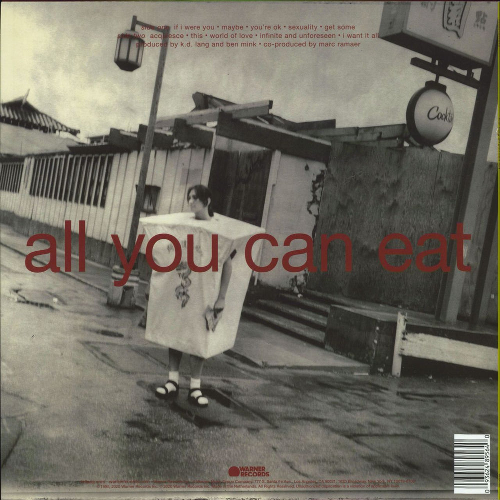 K.D. Lang All You Can Eat - RSD - Orange US vinyl LP album (LP record) 093624895640