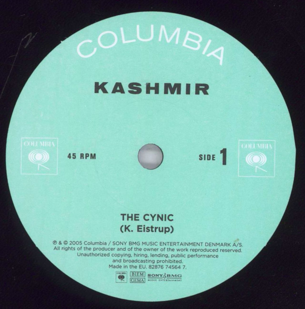 Kashmir The Cynic Danish 7" vinyl single (7 inch record / 45) KAH07TH831627