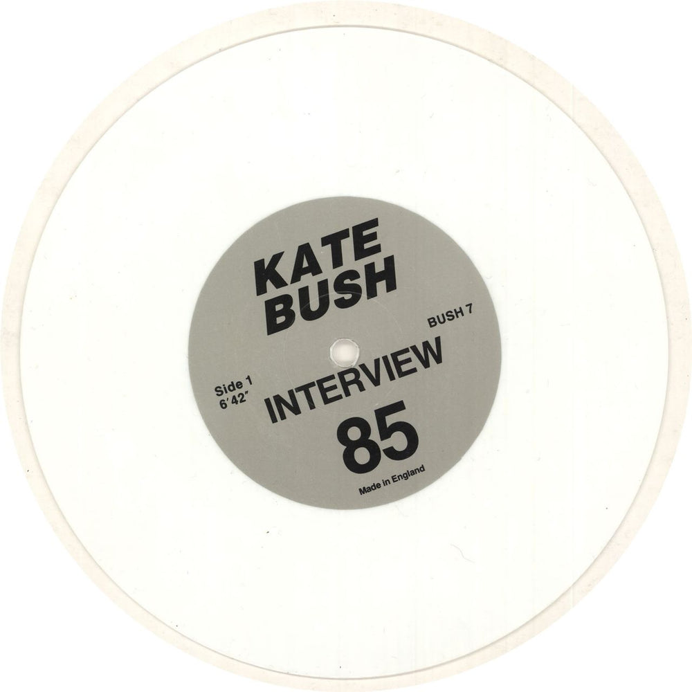 Kate Bush Interview 85 UK 7" vinyl single (7 inch record / 45) BUSH7