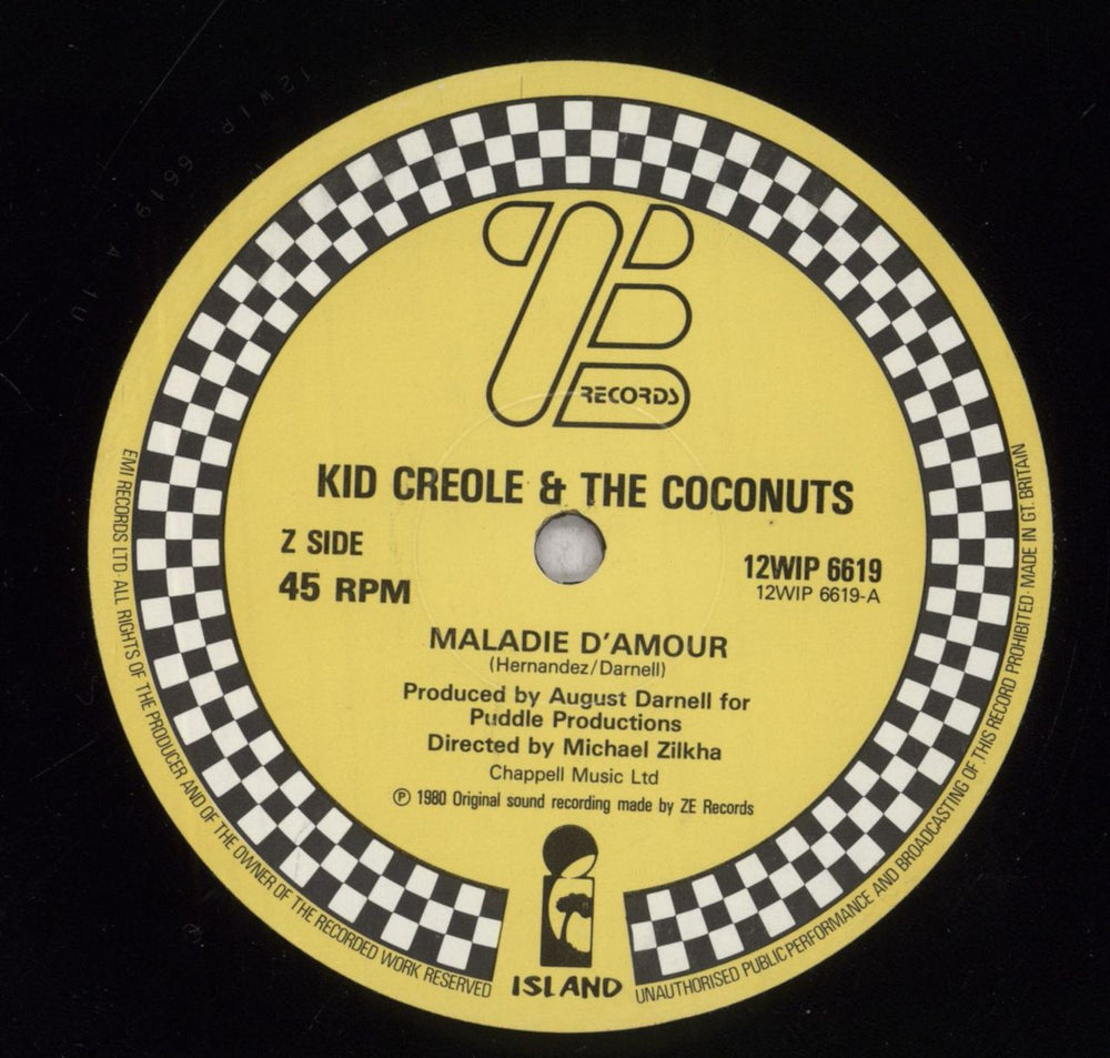 Kid Creole & The Coconuts Maladie D'Amour UK 12" vinyl single (12 inch record / Maxi-single) KDC12MA842037