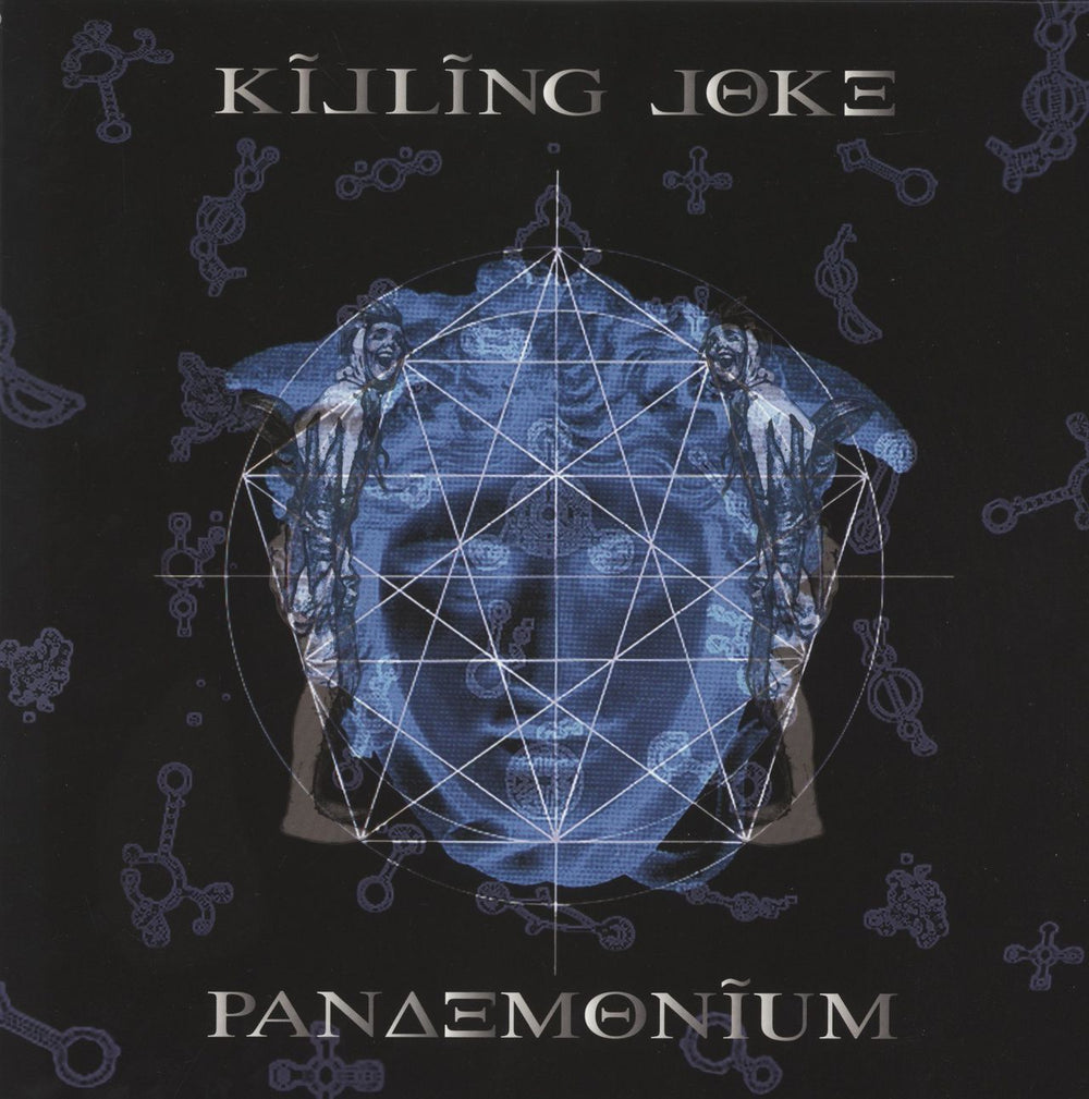 Killing Joke Pandemonium - Blue & Clear Vinyl UK 2-LP vinyl record set (Double LP Album) SPINE511303