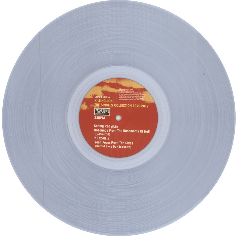 Killing Joke The Singles Collection: 1979 – 2012 - Coloured Vinyl UK 4-LP vinyl album record set SPINE875352