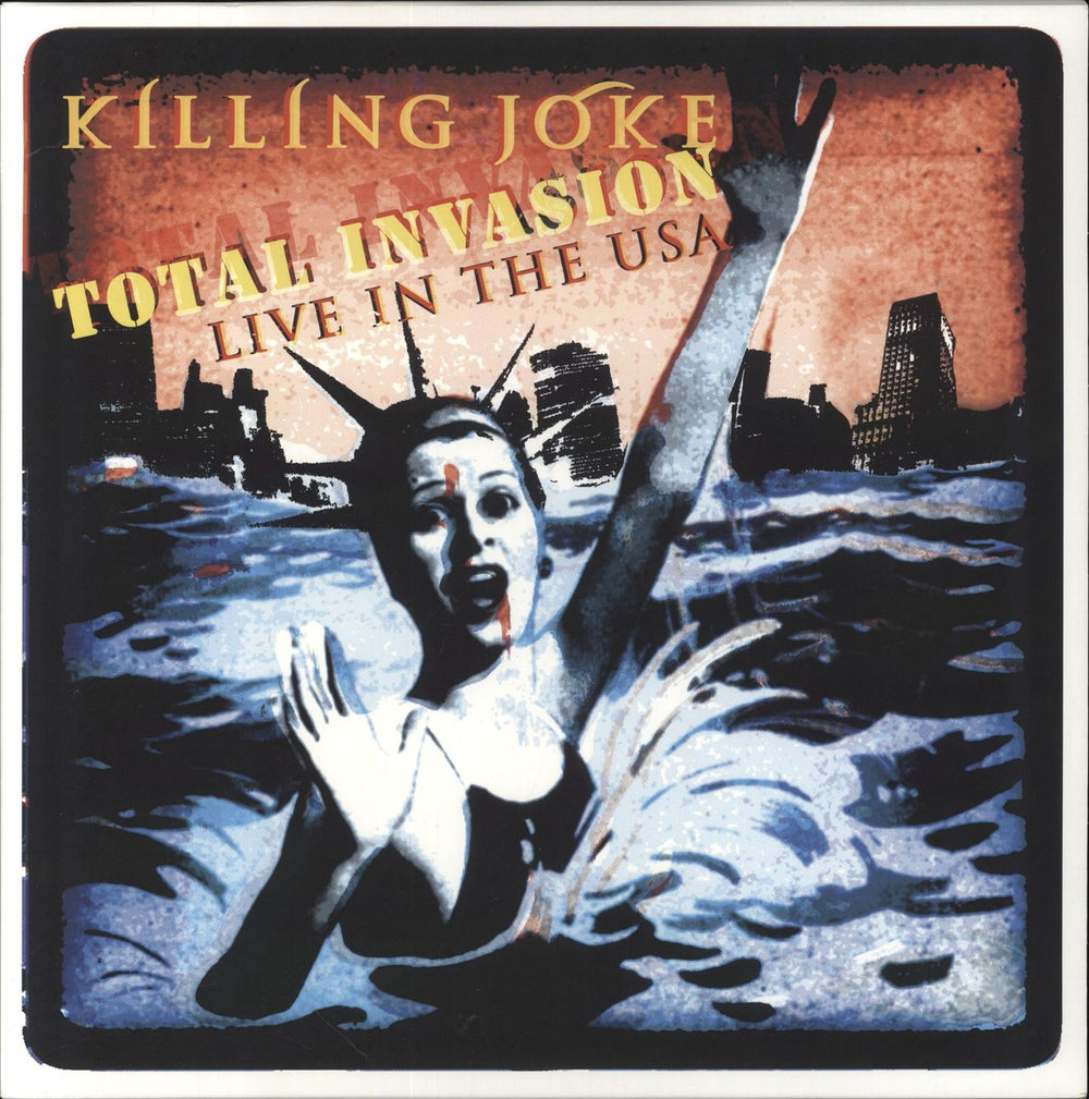 Killing Joke Total Invasion Live In The USA - Blue Vinyl UK vinyl LP album (LP record) CADIZLP211
