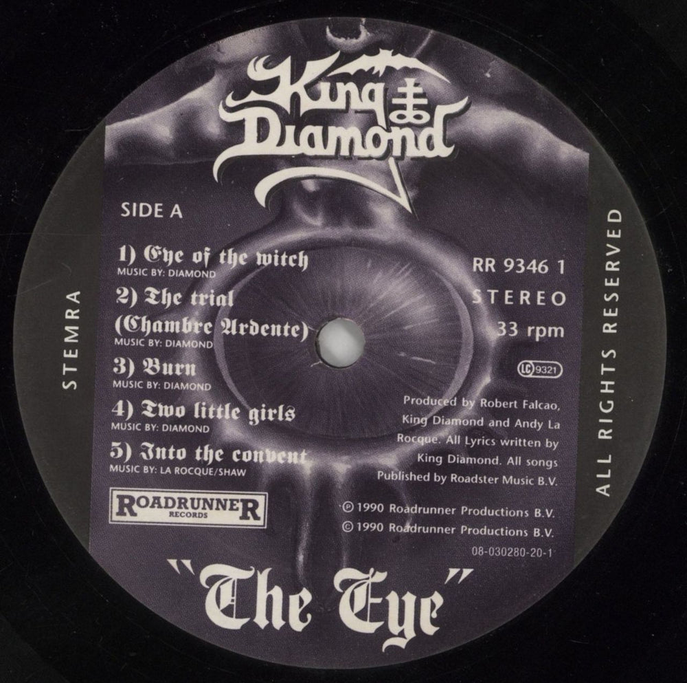 King Diamond The Eye Dutch vinyl LP album (LP record) KDILPTH606773