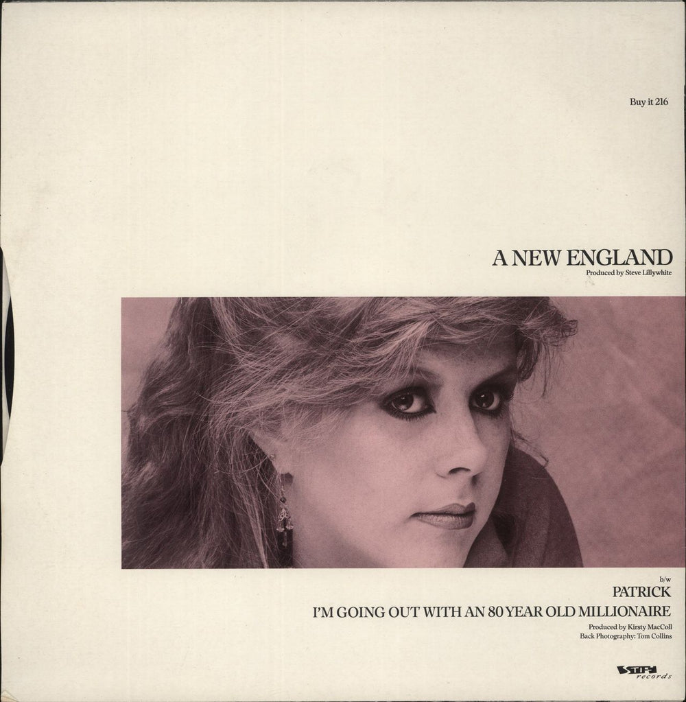 Kirsty MacColl A New England - Bombsite Sleeve UK 12" vinyl single (12 inch record / Maxi-single)