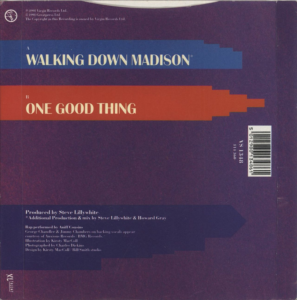 Kirsty MacColl Walking Down Madison UK 7" vinyl single (7 inch record / 45) 5012980134861