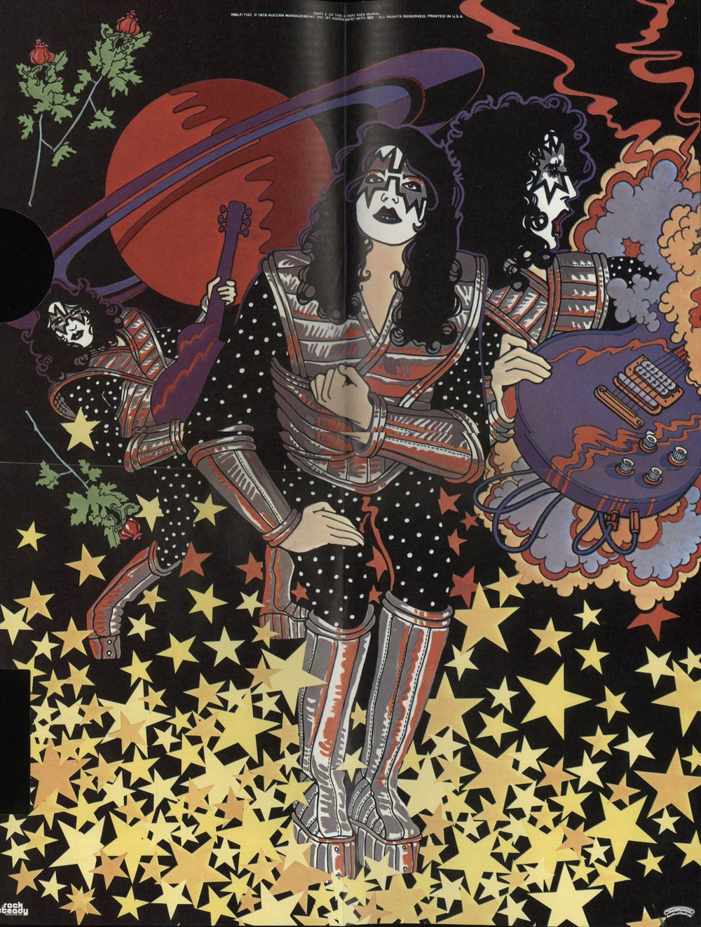 Kiss Ace Frehley + Mural Poster - Shrink US vinyl LP album (LP record)