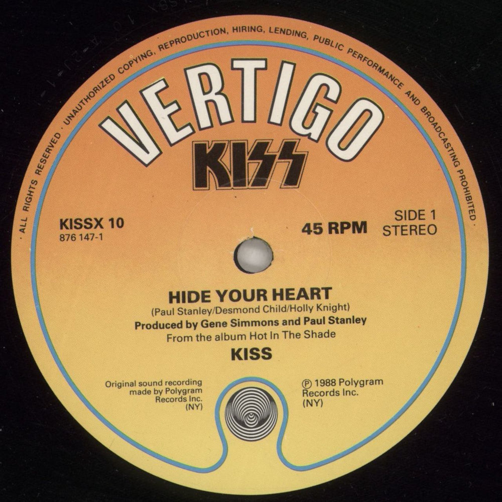 Kiss Hide Your Heart UK 12" vinyl single (12 inch record / Maxi-single) KIS12HI14431
