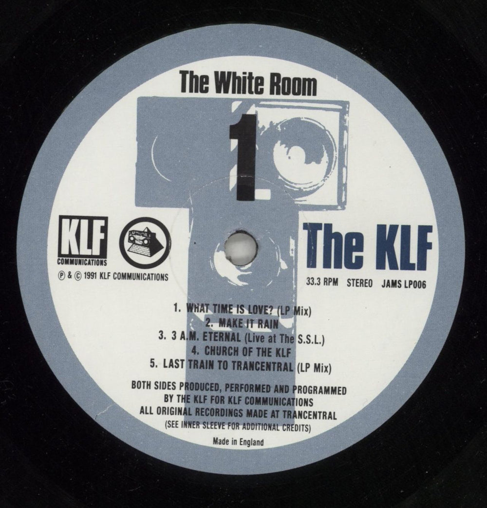 KLF The White Room - Hype Sticker + insert - EX UK vinyl LP album (LP record) KLFLPTH868947