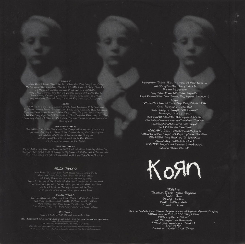 Korn Life Is Peachy UK vinyl LP album (LP record) 1996