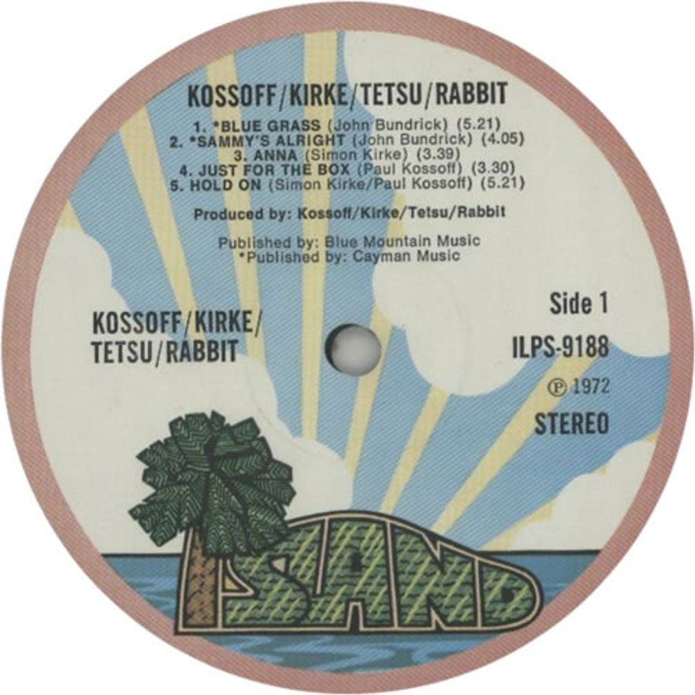 Kossoff, Kirke, Tetsu & Rabbit Kossoff / Kirke / Tetsu / Rabbit - 1st UK vinyl LP album (LP record) KOFLPKO624171