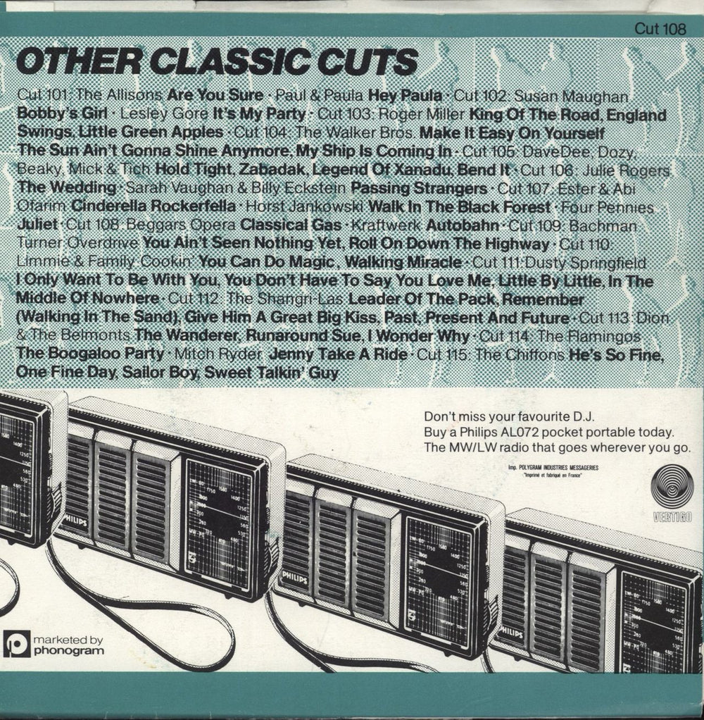 Kraftwerk Classic Cuts UK 7" vinyl single (7 inch record / 45)