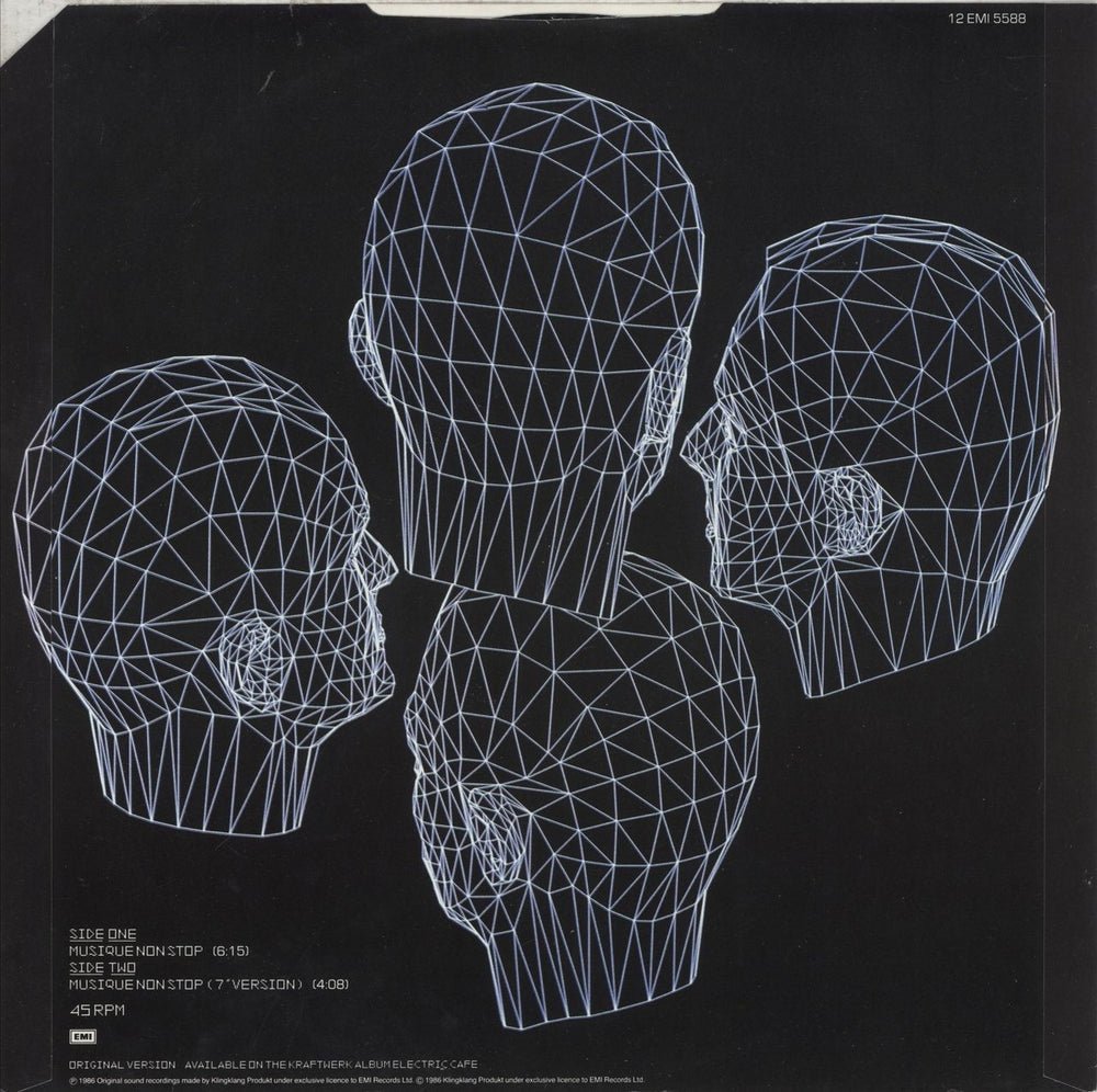 Kraftwerk Musique Non Stop - Deletion cut UK 12" vinyl single (12 inch record / Maxi-single)