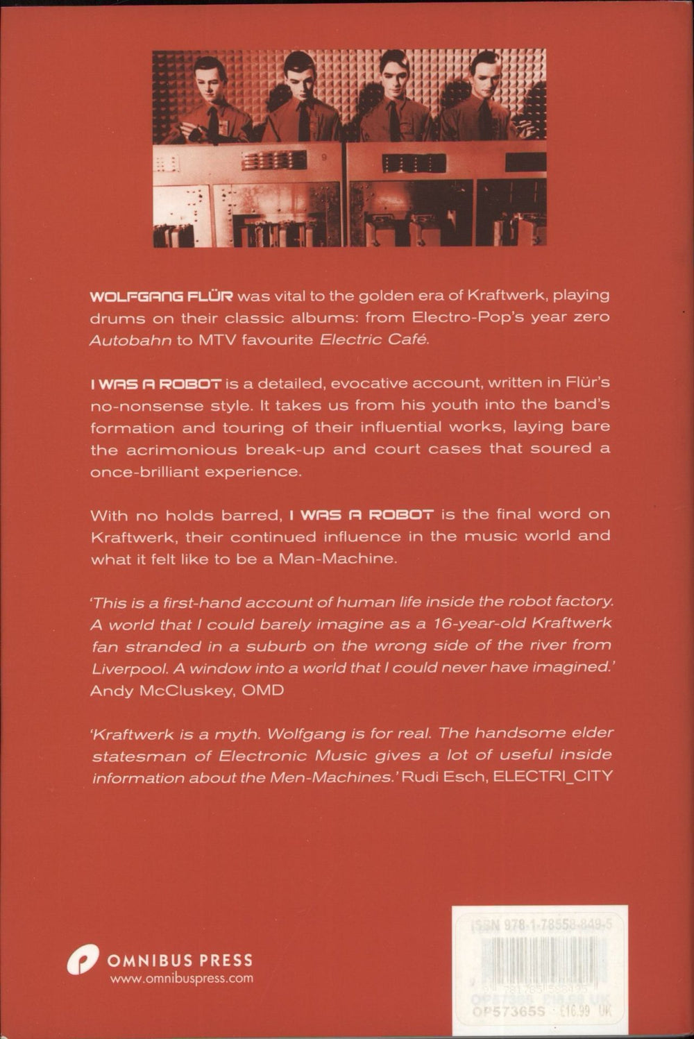 Kraftwerk Wolfgang Flur: I Was A Robot UK book
