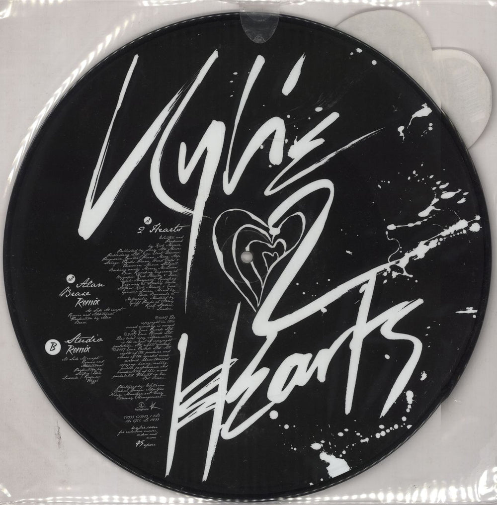 Kylie Minogue 2 Hearts - Sticker Sealed UK 12" vinyl picture disc (12 inch picture record) 5099951390310