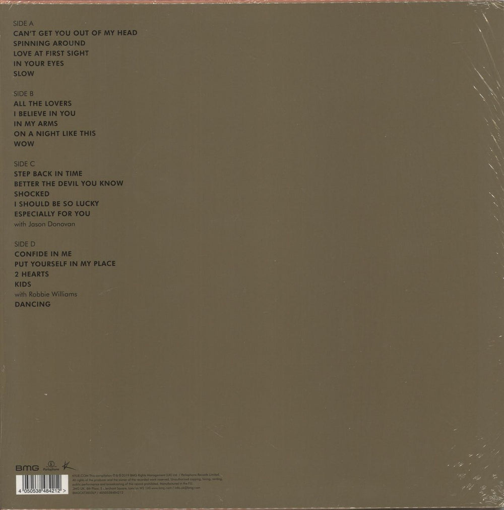 Kylie Minogue Step Back In Time: The Definitive Collection - Hype Stickered Shrink UK 2-LP vinyl record set (Double LP Album) 4050538484212