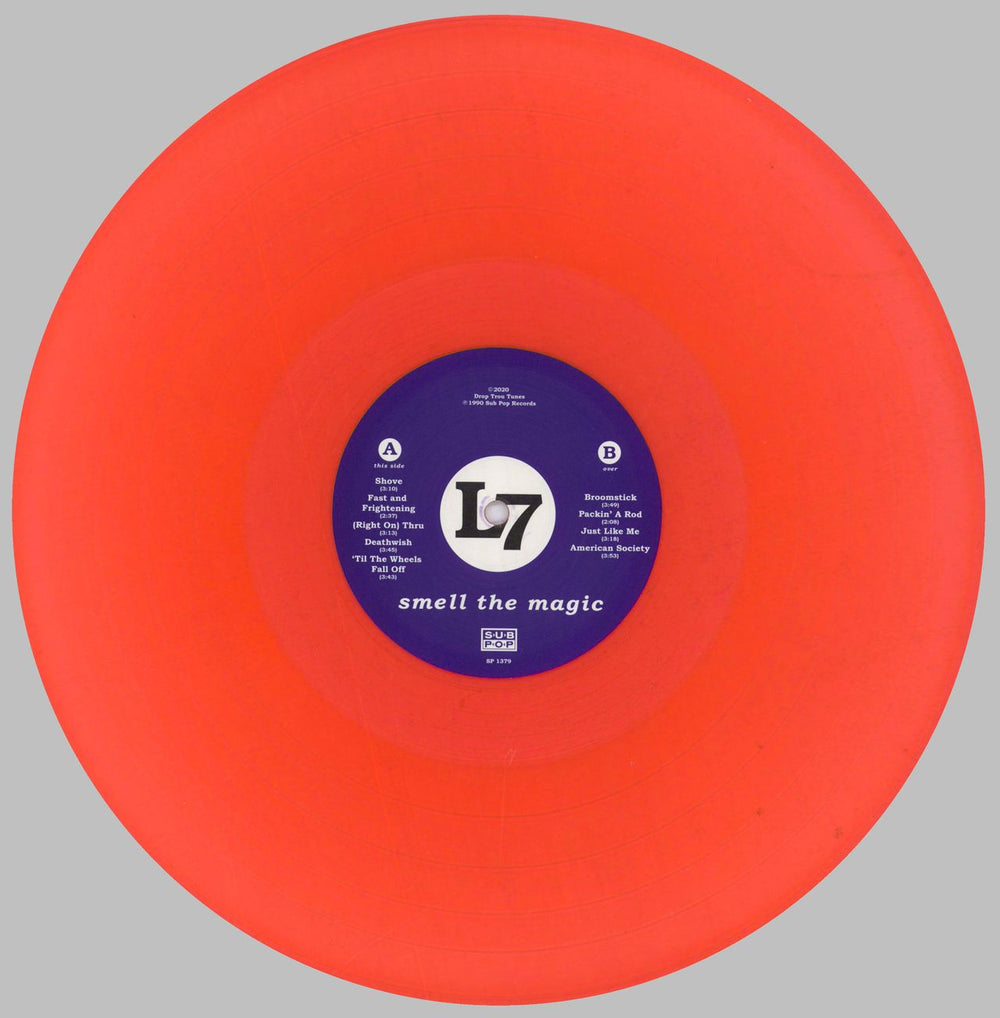 L7 Smell The Magic - Neon Orange Vinyl UK vinyl LP album (LP record) L-7LPSM829941