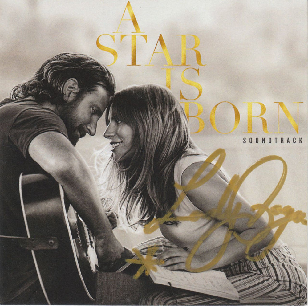 Lady Gaga A Star Is Born Soundtrack - Autographed UK CD album (CDLP) 602567775539