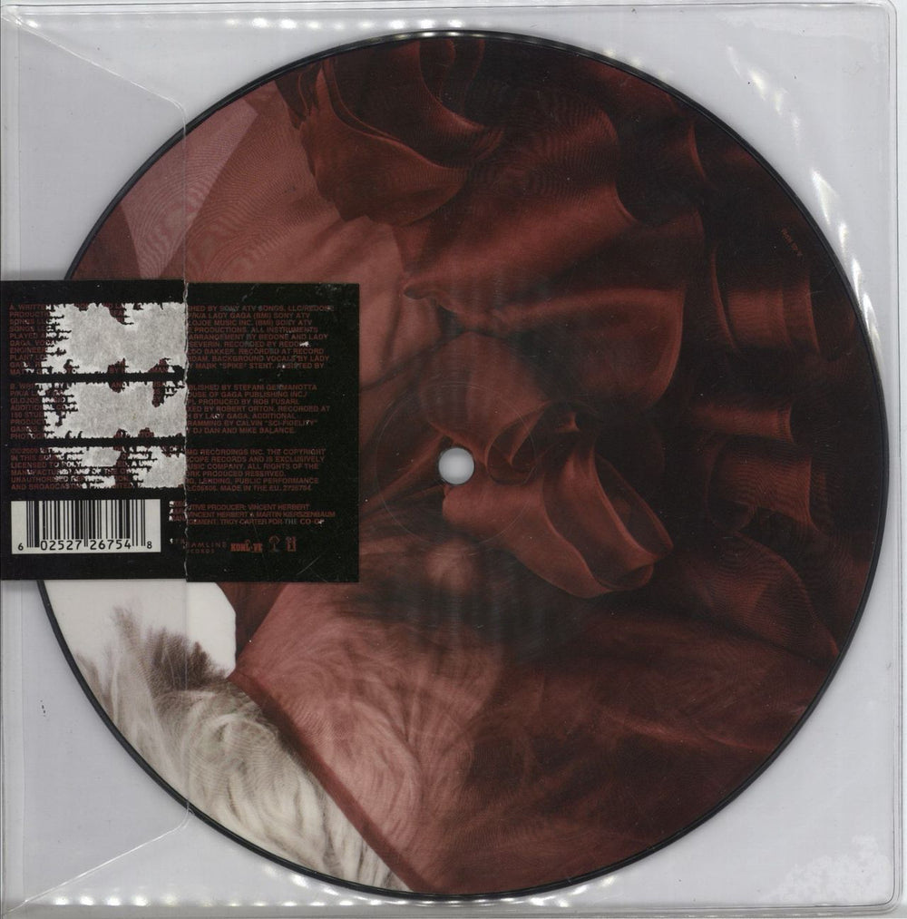 Lady Gaga Bad Romance UK 7" vinyl picture disc (7 inch picture disc single) 602527267548