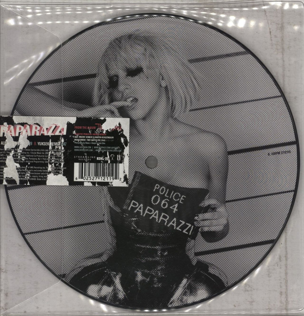 Lady Gaga Paparazzi UK 7" vinyl picture disc (7 inch picture disc single) 602527121192