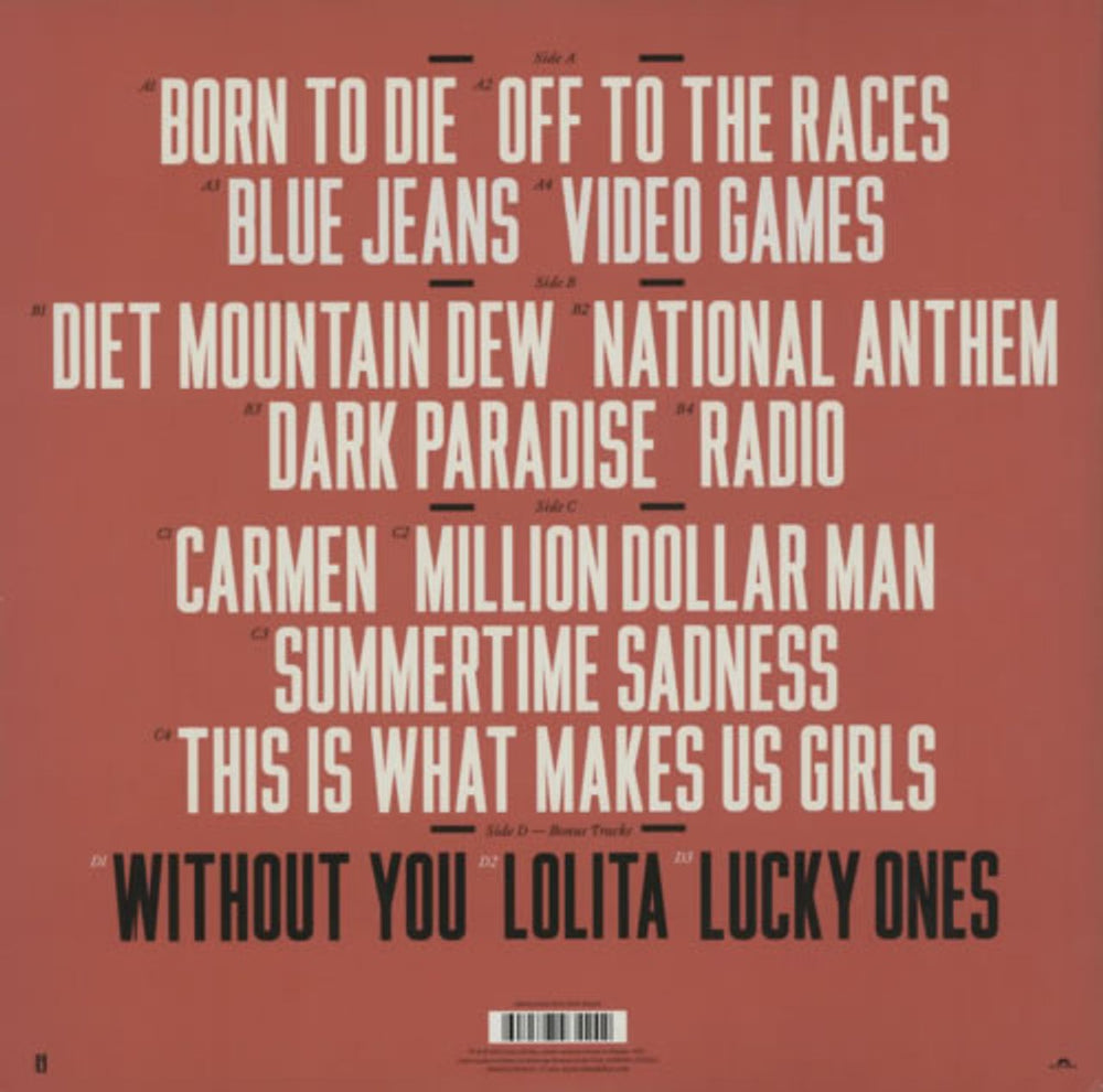 Lana Del Rey Born To Die - Deluxe Edition - Sealed UK 2-LP vinyl 