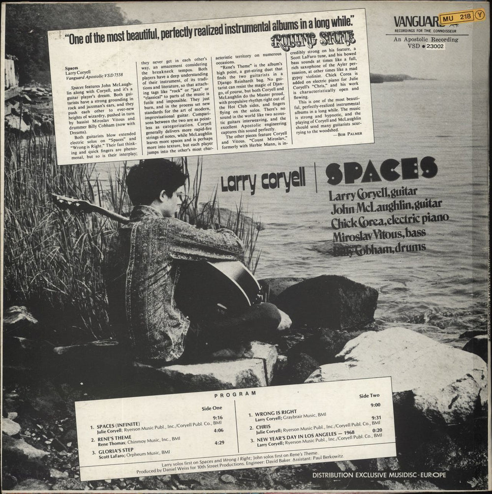 Larry Coryell Spaces French vinyl LP album (LP record)