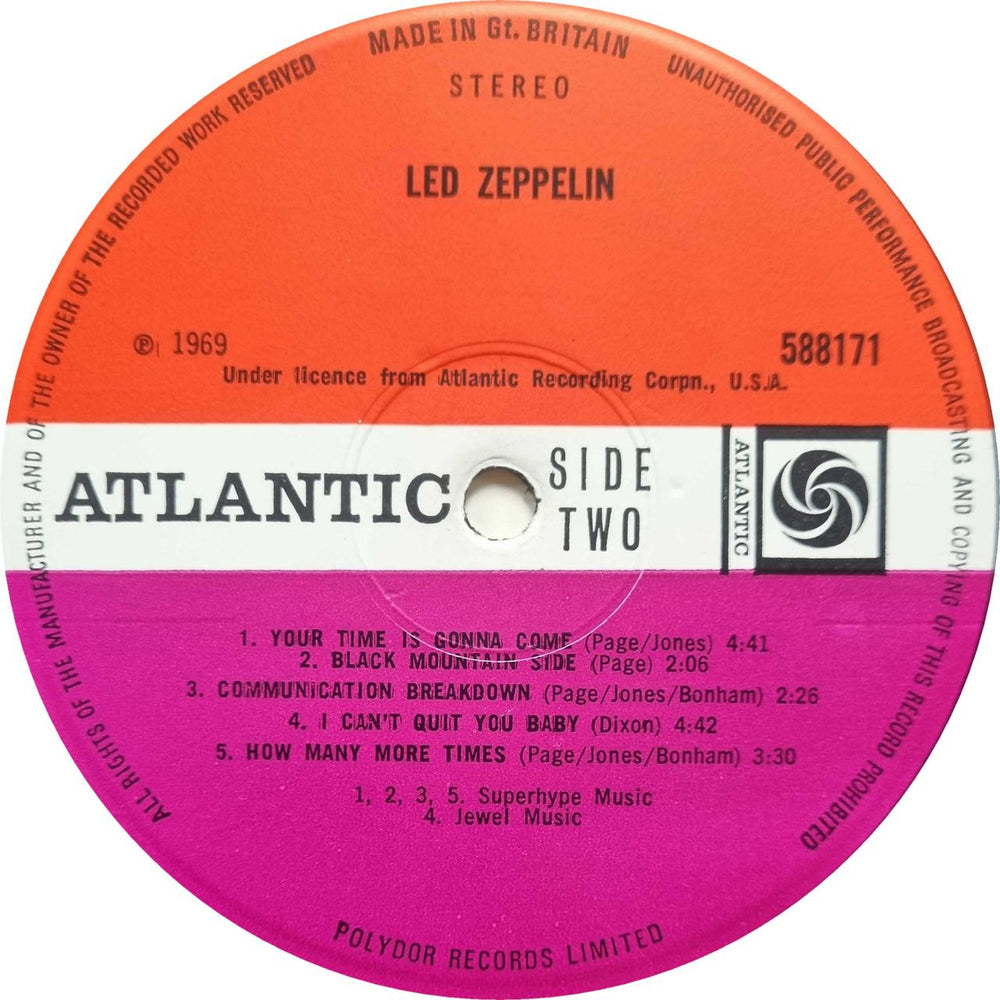 Led Zeppelin Led Zeppelin - 1st [A] - VG UK vinyl LP album (LP record)