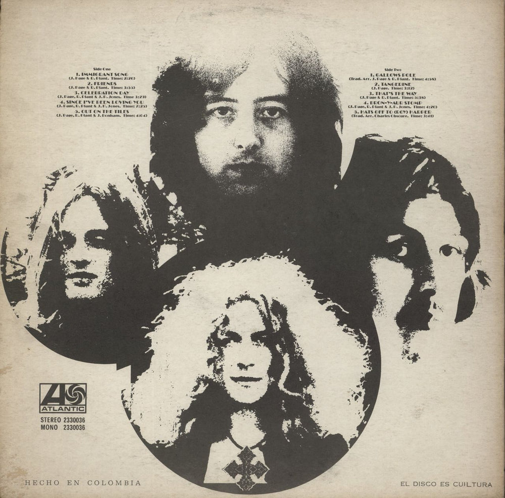 Led Zeppelin Led Zeppelin III - VG Colombian vinyl LP album (LP record)