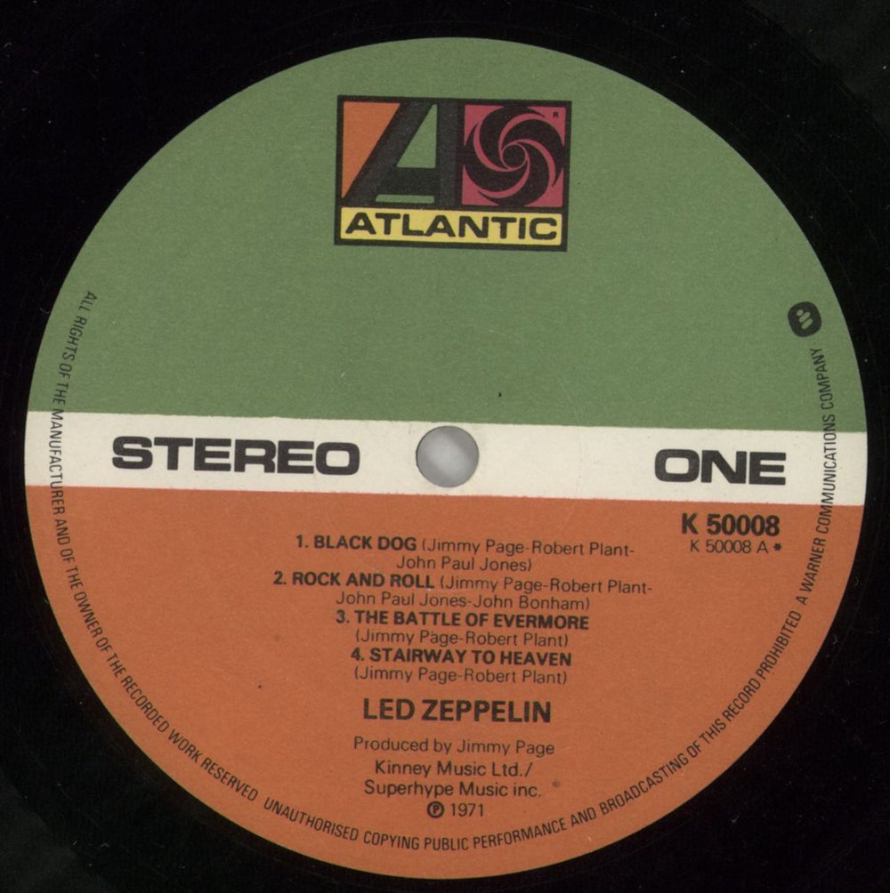 Led Zeppelin Led Zeppelin IV - 8th + Inner UK vinyl LP album (LP record) ZEPLPLE568337