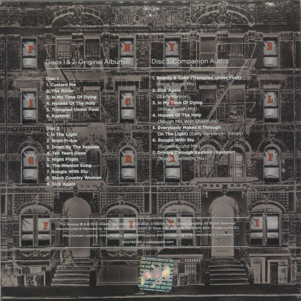 Led Zeppelin Physical Graffiti: Deluxe Edition - Sealed UK 3-CD album set (Triple CD) 081227957940