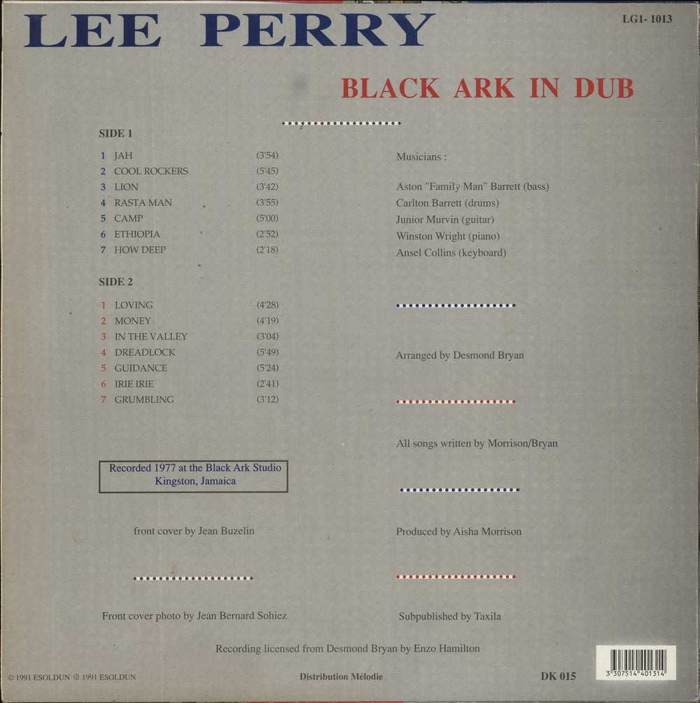 Lee Perry Black Ark In Dub French vinyl LP album (LP record) 3307514401314