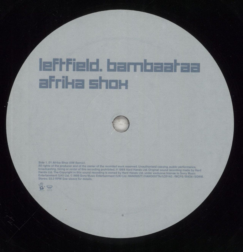 Leftfield Afrika Shox UK 12" vinyl single (12 inch record / Maxi-single) LFF12AF743345