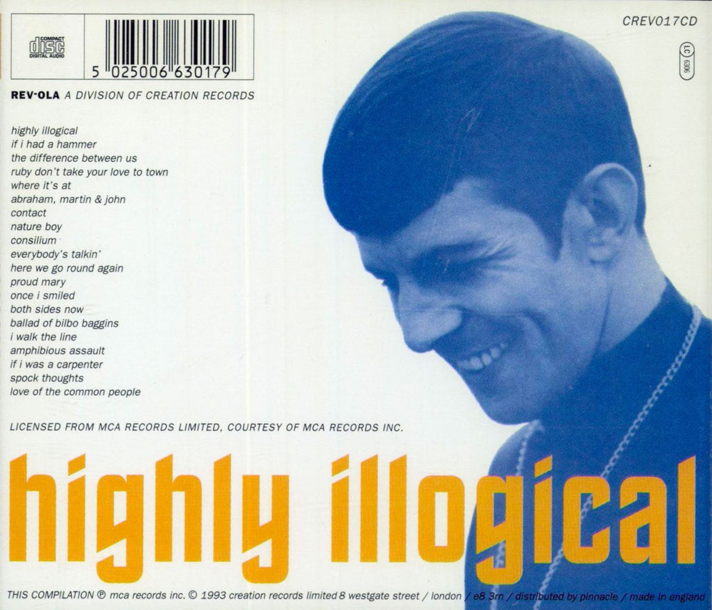 Leonard Nimoy Highly Illogical UK CD album (CDLP)