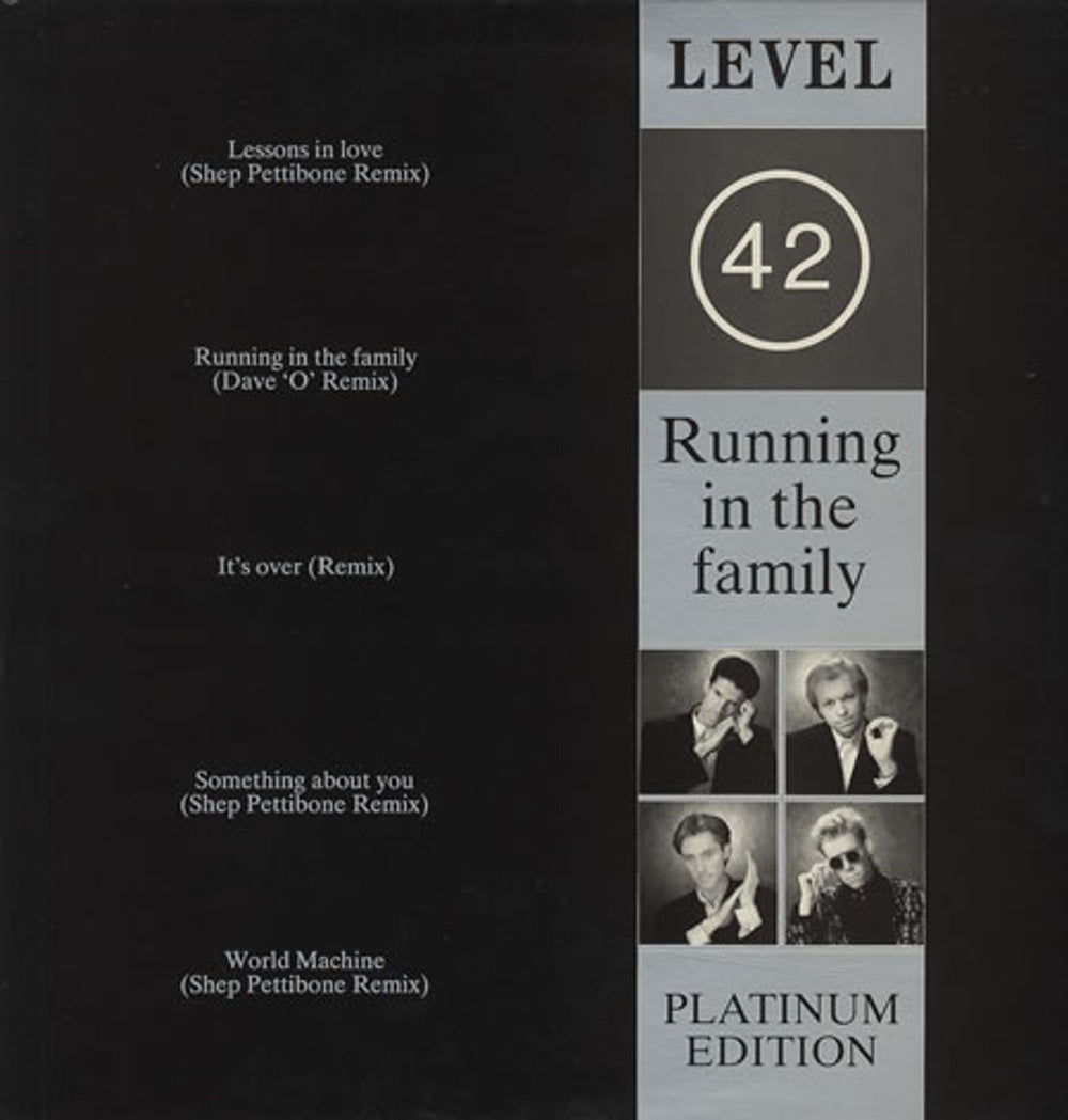 Level 42 Running In The Family (Platinum Edition) UK 12" vinyl single (12 inch record / Maxi-single) POLHB42