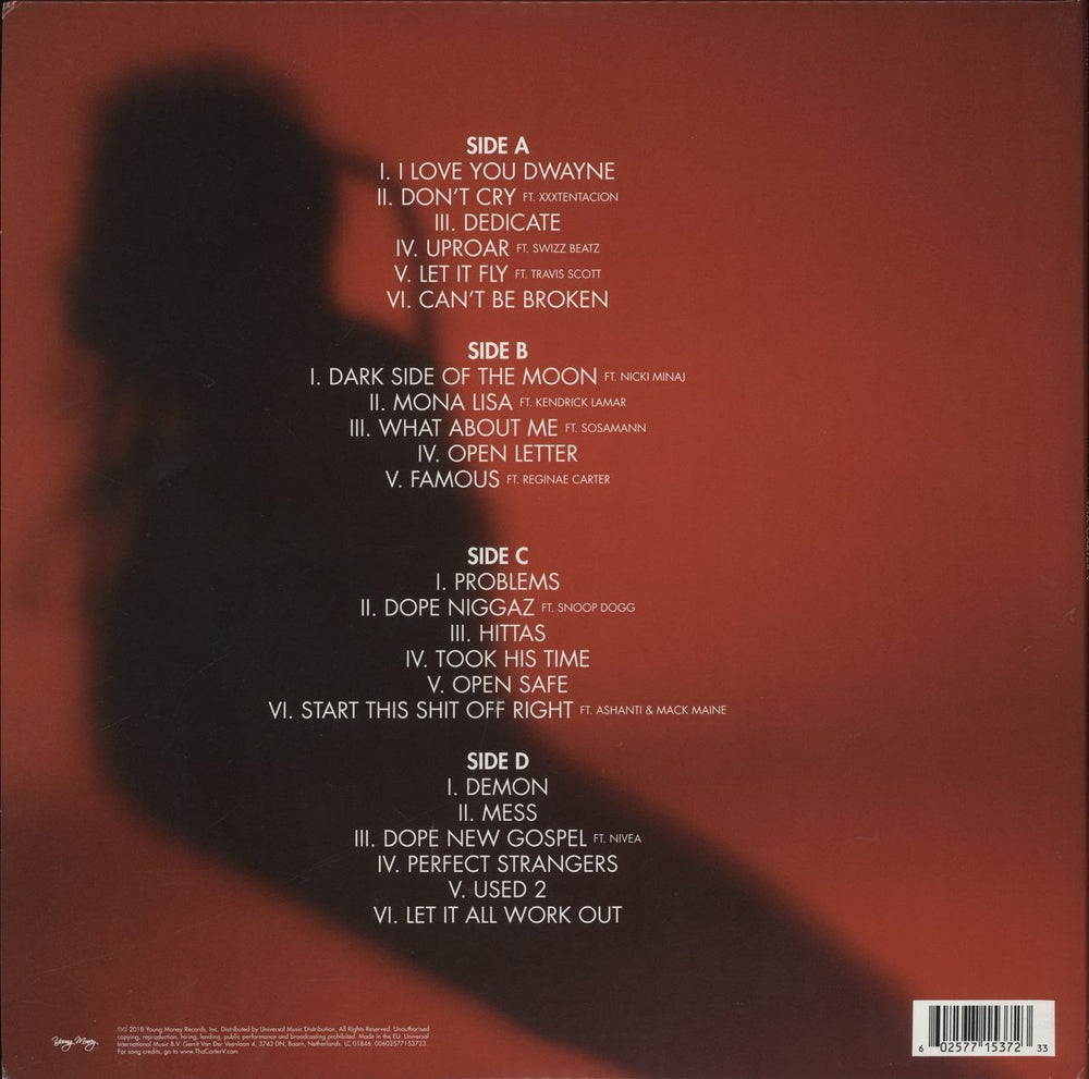 Lil Wayne Tha Carter V - 180gm UK 2-LP vinyl record set (Double LP Album)