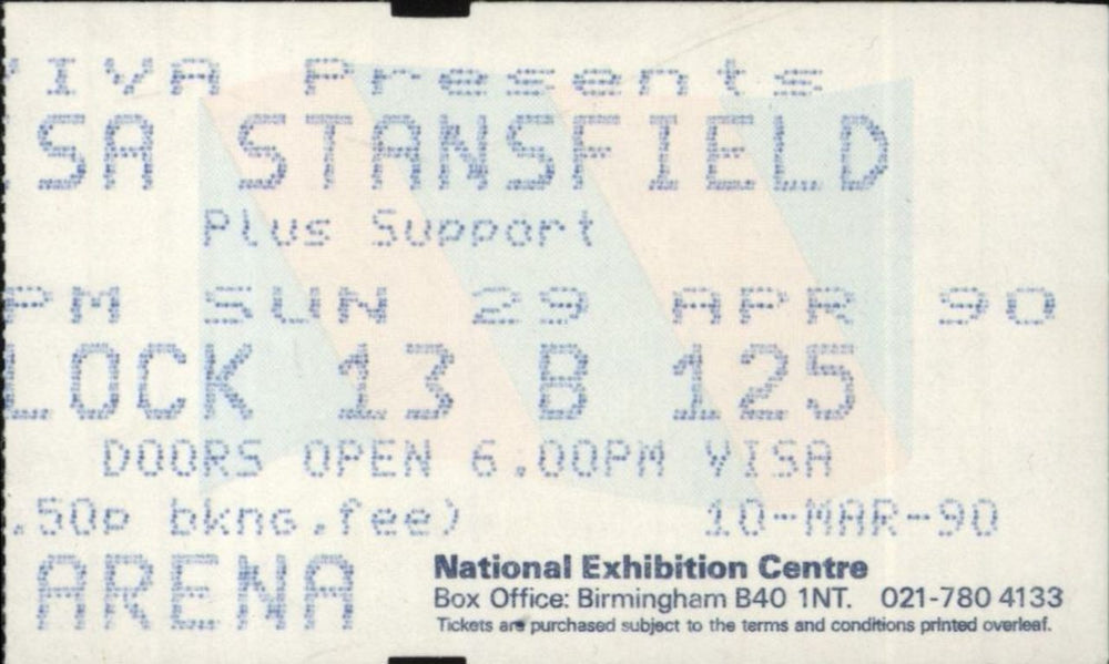 Lisa Stansfield Around The World - 1990 - Ticket Stub UK tour programme STATRAR836047