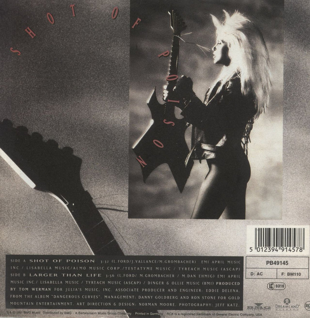 Lita Ford Shot Of Poison German 7" vinyl single (7 inch record / 45)