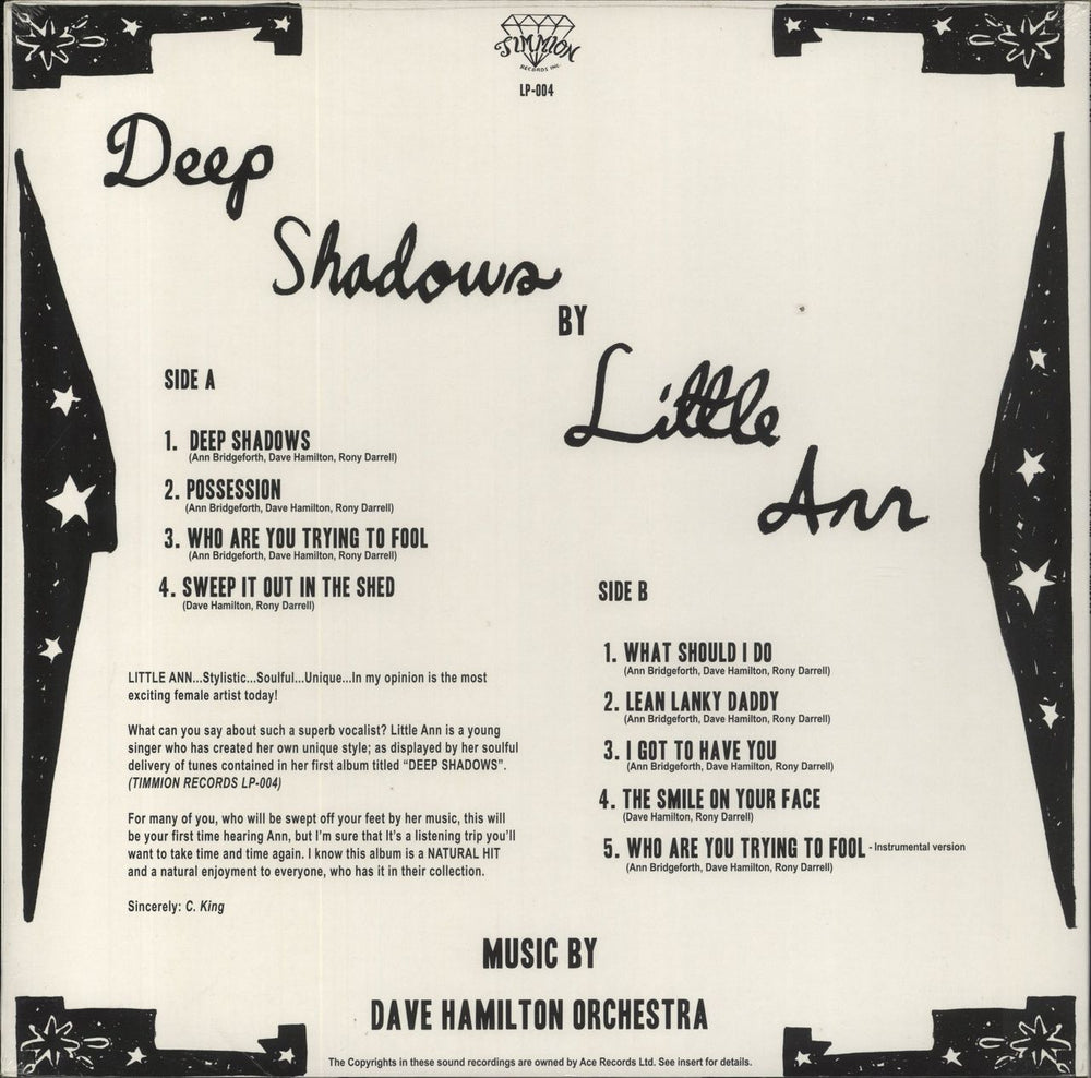 Little Ann Deep Shadows Finnish vinyl LP album (LP record)